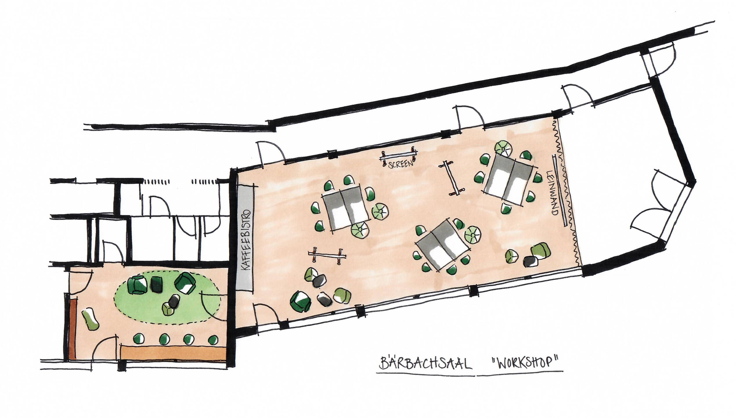 Bärbachsaal Raumplan
